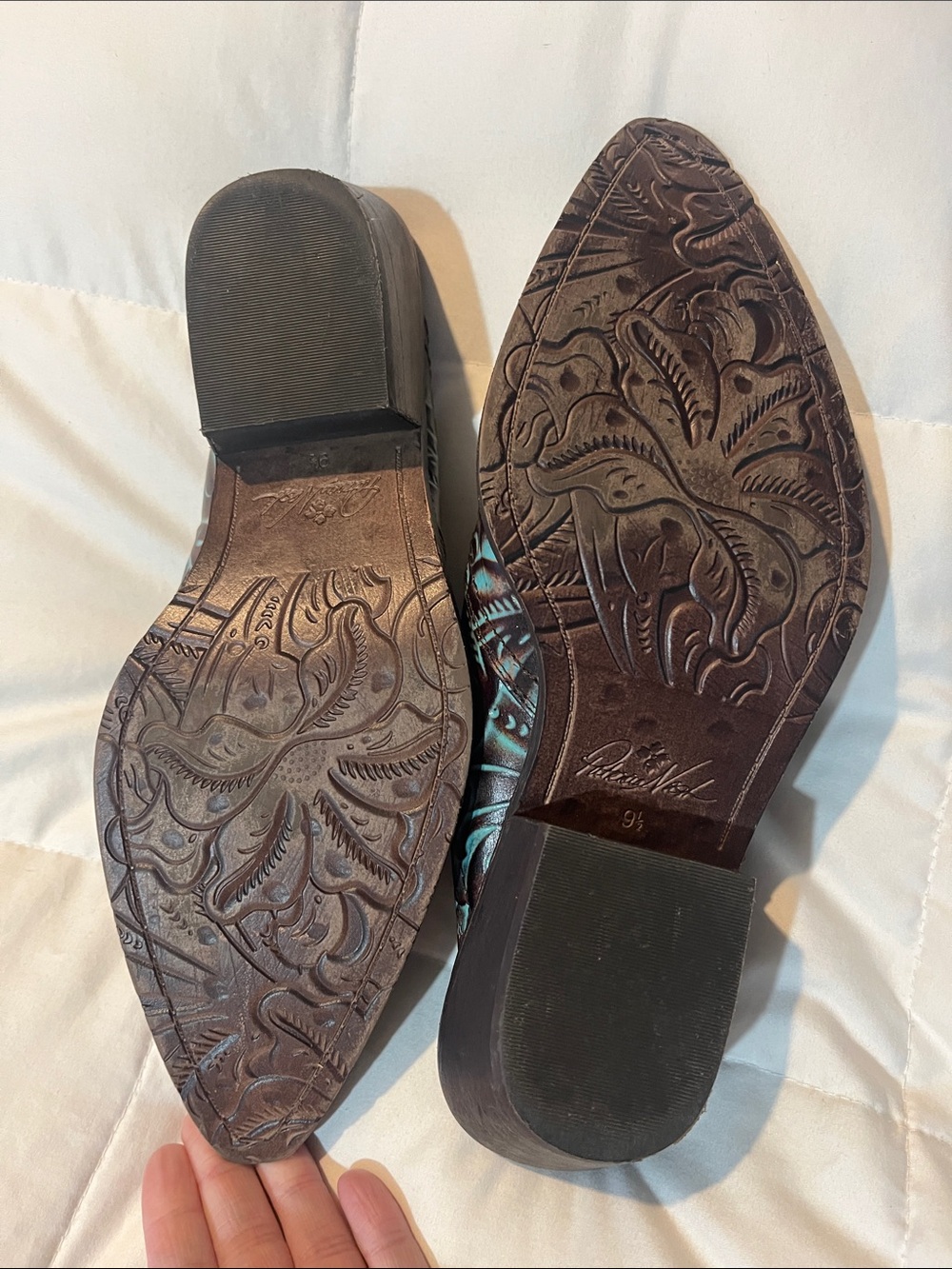 Patricia Nash Floral Cowgirl Boot Slides - Picture 6 of 6